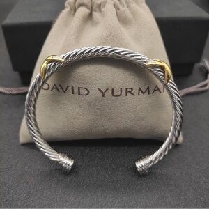 David Yurman Silver and Gold Cable Bracelet